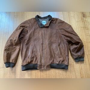 VTG Bullock & Jones Leather Bomber Jacket sz L - SF Heritage G1 Flight style